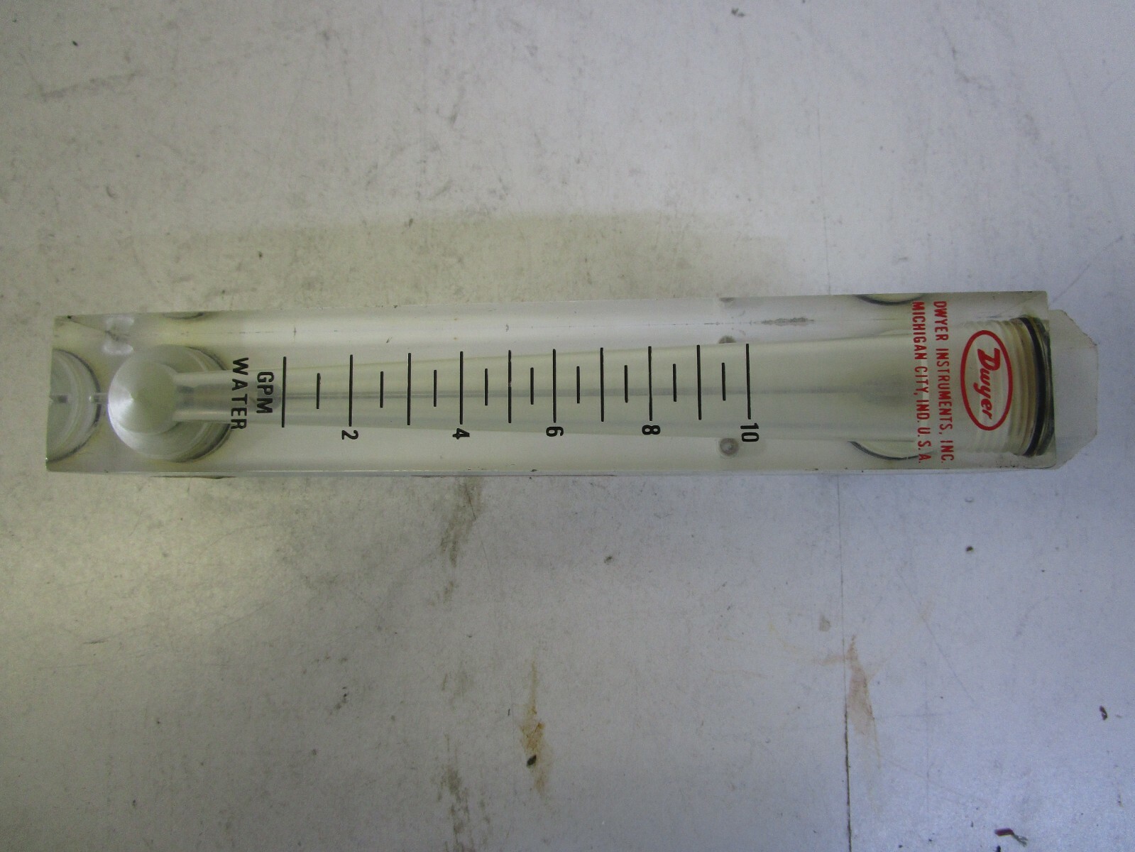 DWYER UNKNOWN PART # VFC SERIES 1-10 GPM WATER FLOW METER – USED – FREE SHIPPING