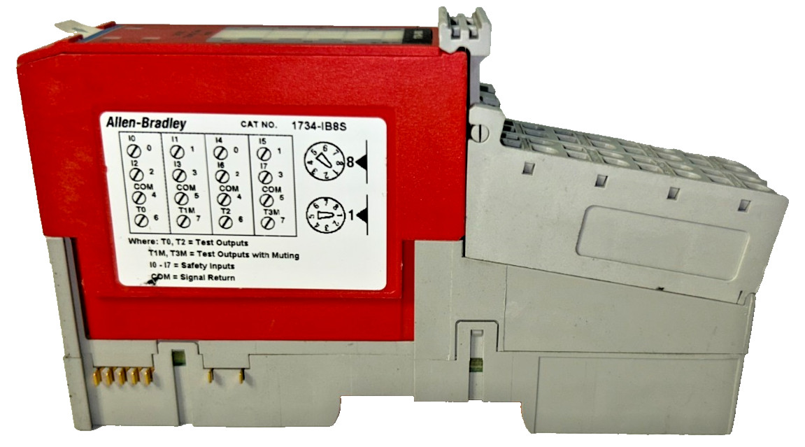 Allen Bradley 1734-IB8S Point Guard Digital I/O Safety Module With Base