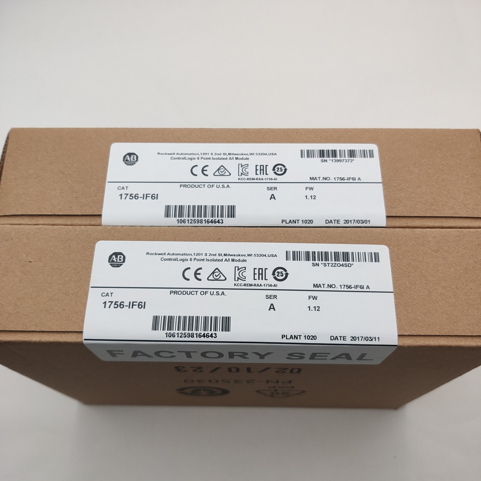 New AB 1756-IF6I/A ControlLogix 6 Point Isolated A/I Module 1756IF6I serA 1PC