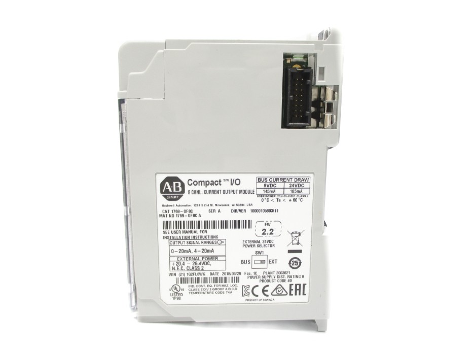 ALLEN BRADLEY 1769-OF8C SER. A 24VDC F/W 2.2 NSMP