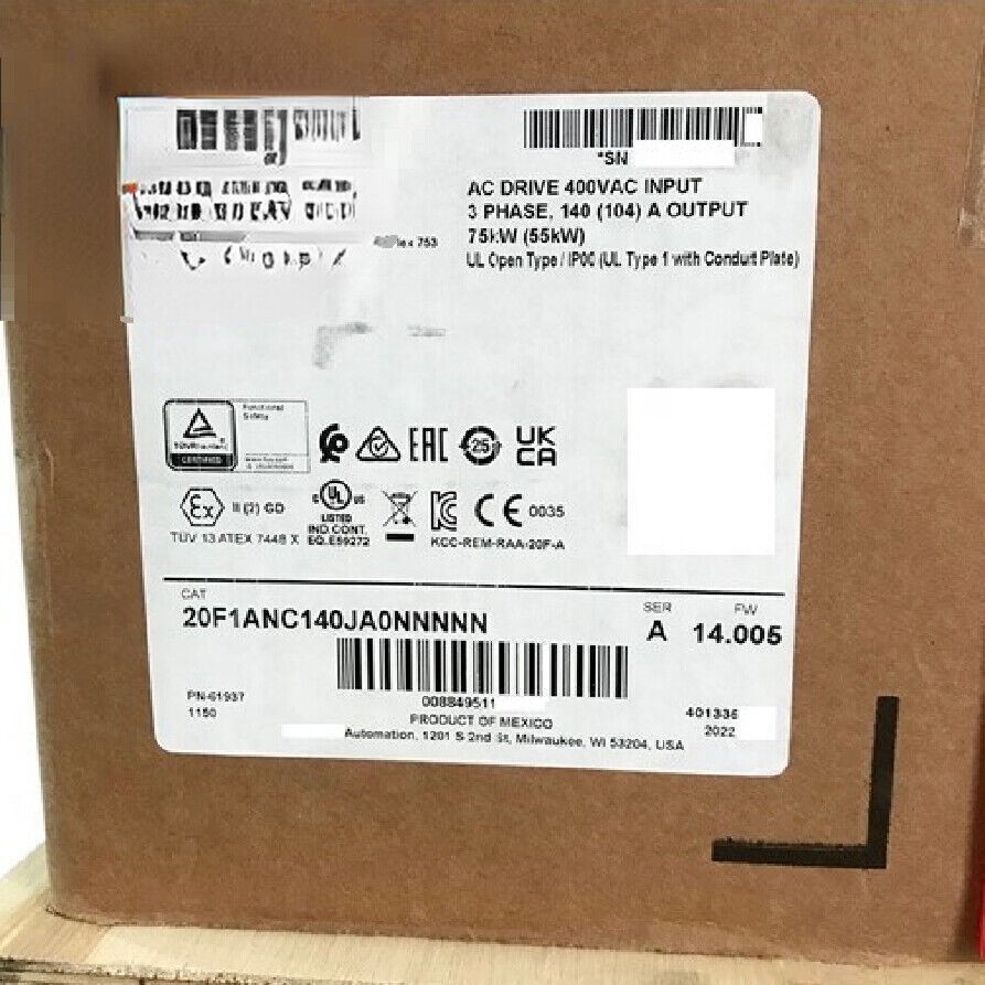Unbrand 20F1ANC140JA0NNNNN PowerFlex Air Cooled 753 AC Drive New In Stock