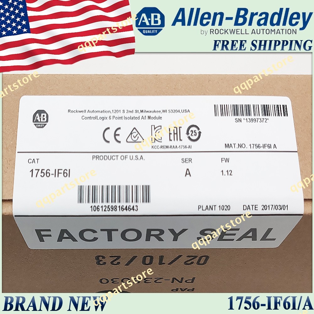 New in Box AB 1756-IF6I/A ControlLogix 6 Point Isolated A/I Module 1756IF6I serA