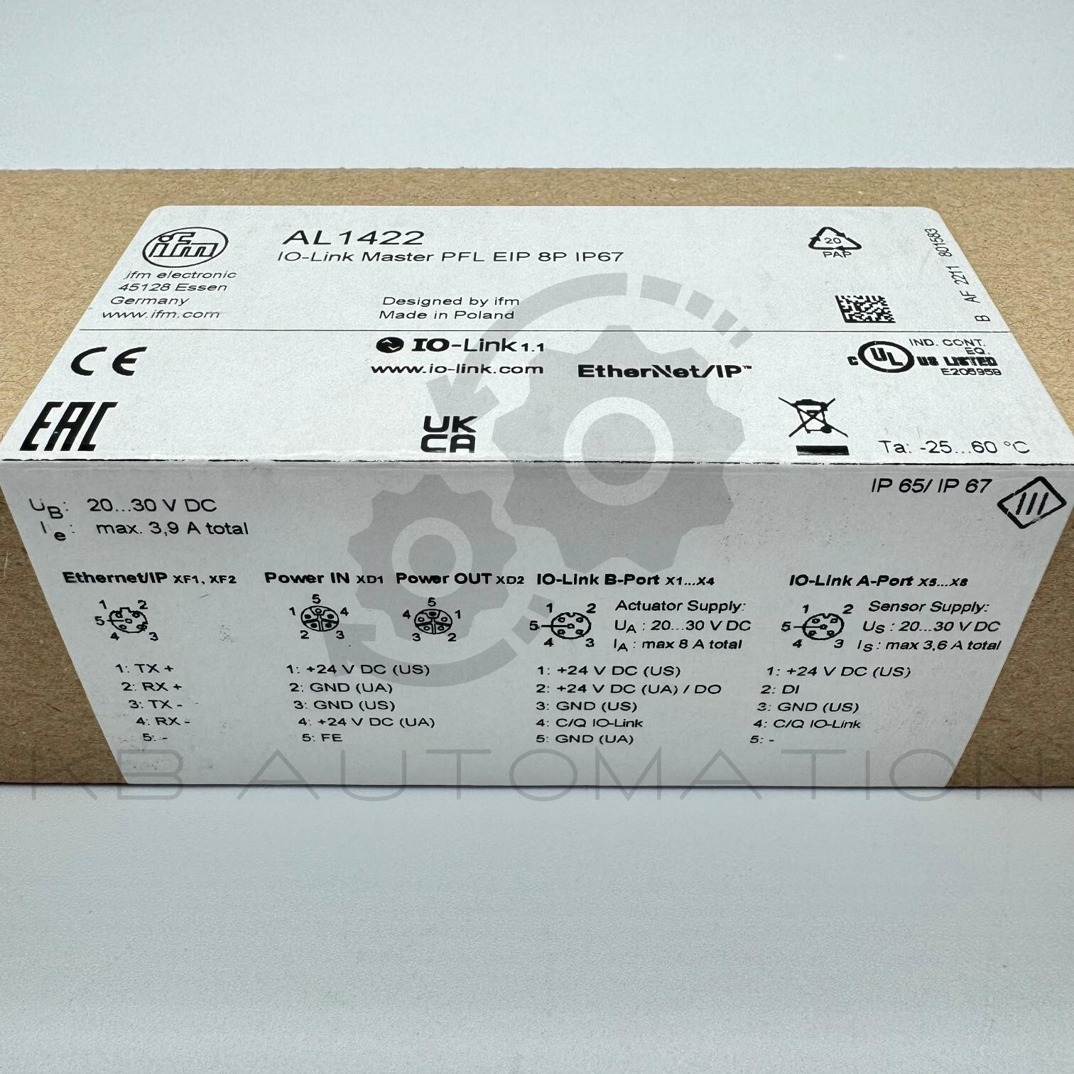 IFM Electronic AL1422 IO-Link master PerformanceLine with EtherNet/IP interface