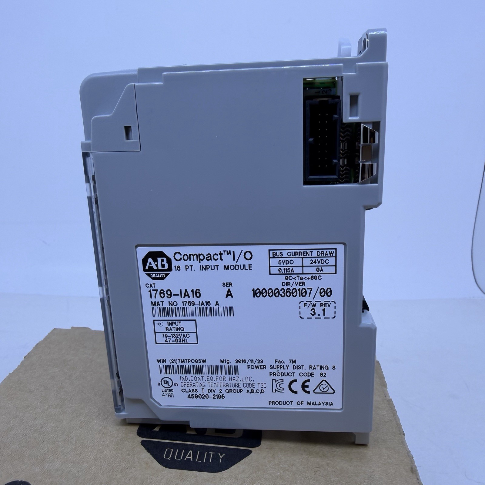 Allen-Bradley 1769-IA16 Compact I/O Input Module 16Pt 120V AC Series A New Open