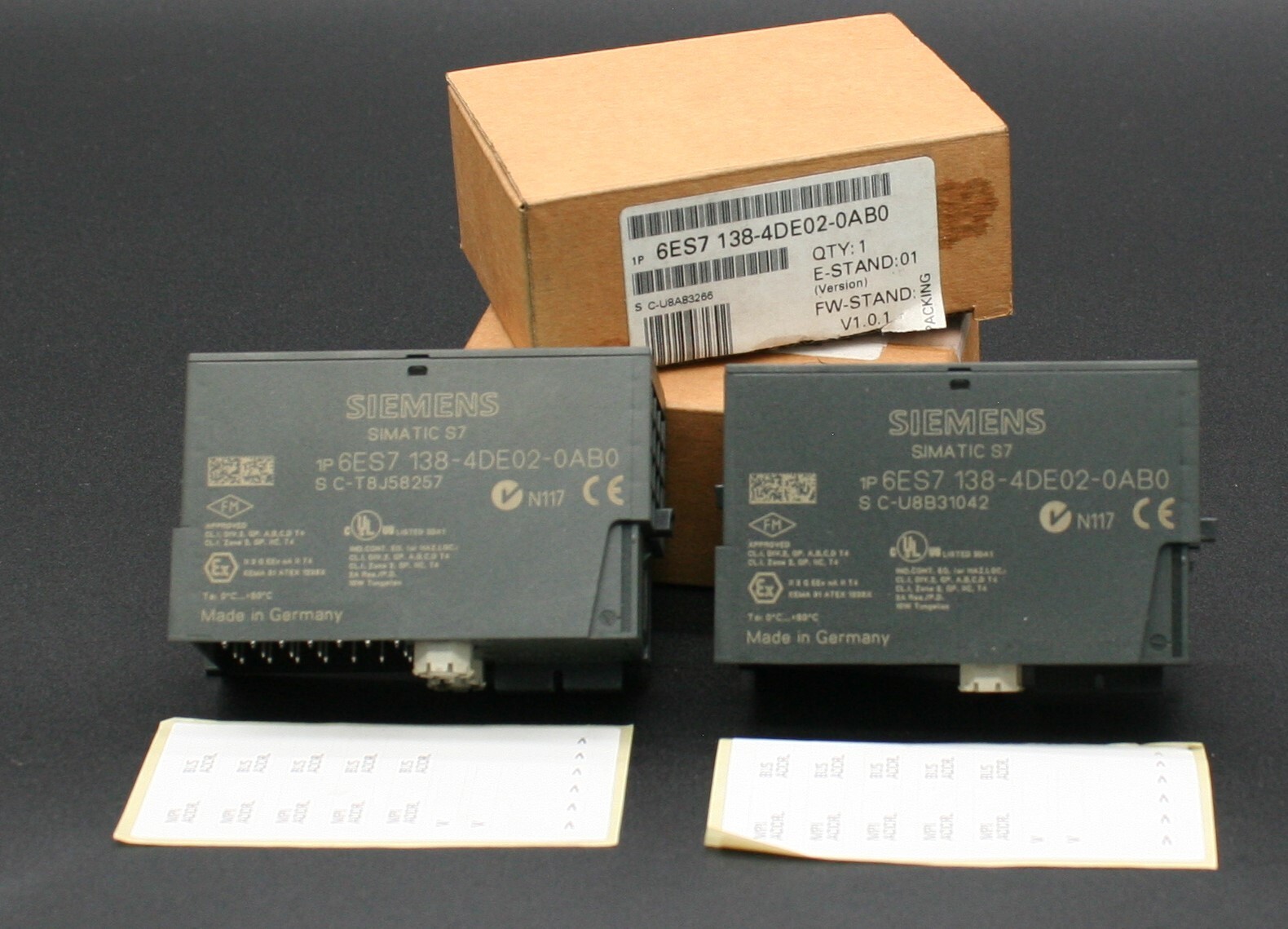 One (1) SIEMENS 6ES7-138-4DE02-0AB0 N117 Simatic Counter ET 200S 24V Germany NEW