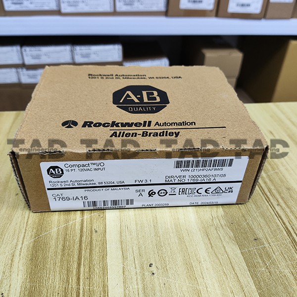 Allen-Bradley AB 1769-IA16 SER A CompactLogix 16pt 120VAC Input
