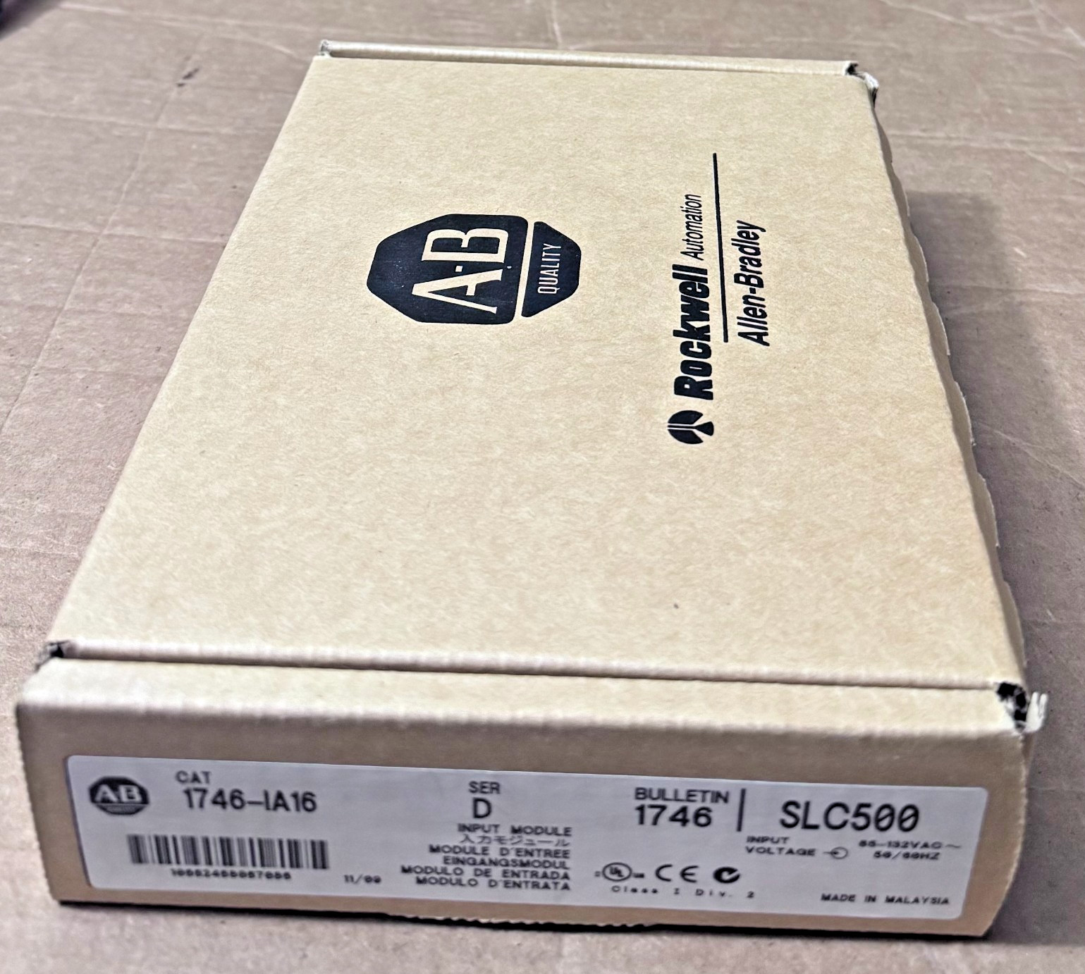 Sealed Pre-owned Allen Bradley 1746-IA16 /D SLC 500 16-Ch 120VAC Input Module