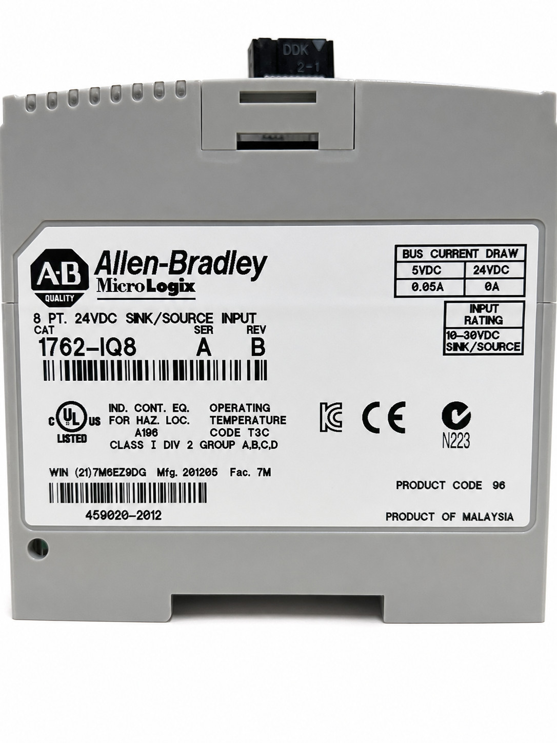 ALLEN BRADLEY 1762-IQ8 SER A MICROLOGIX OUTPUT MODULE PLC