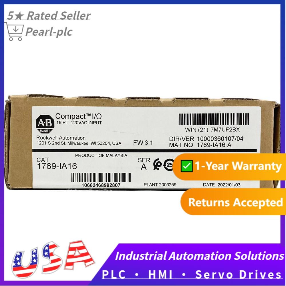 New Allen Bradley 1769-IA16 CompactLogix 16pt 120VAC Input SER A US Free Tax
