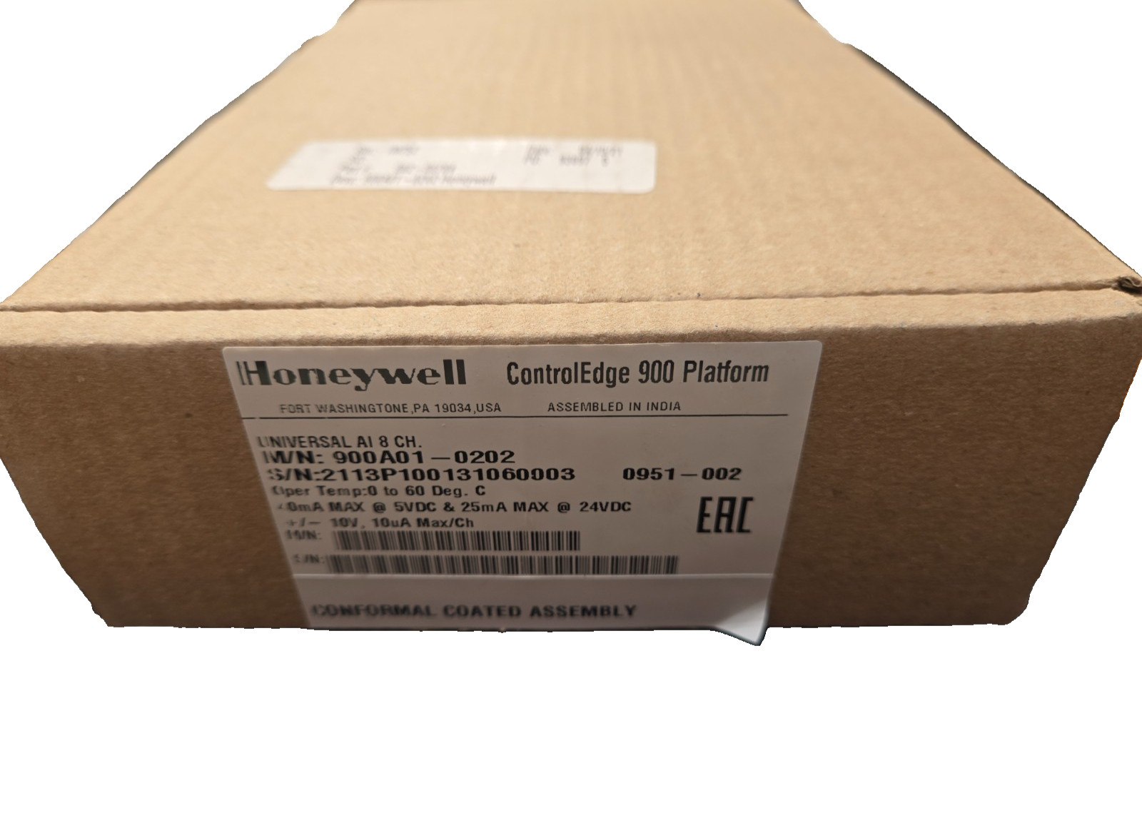 Honeywell ControlEdge HC900 Platform AI 8-Channel 900A01-0202 Module