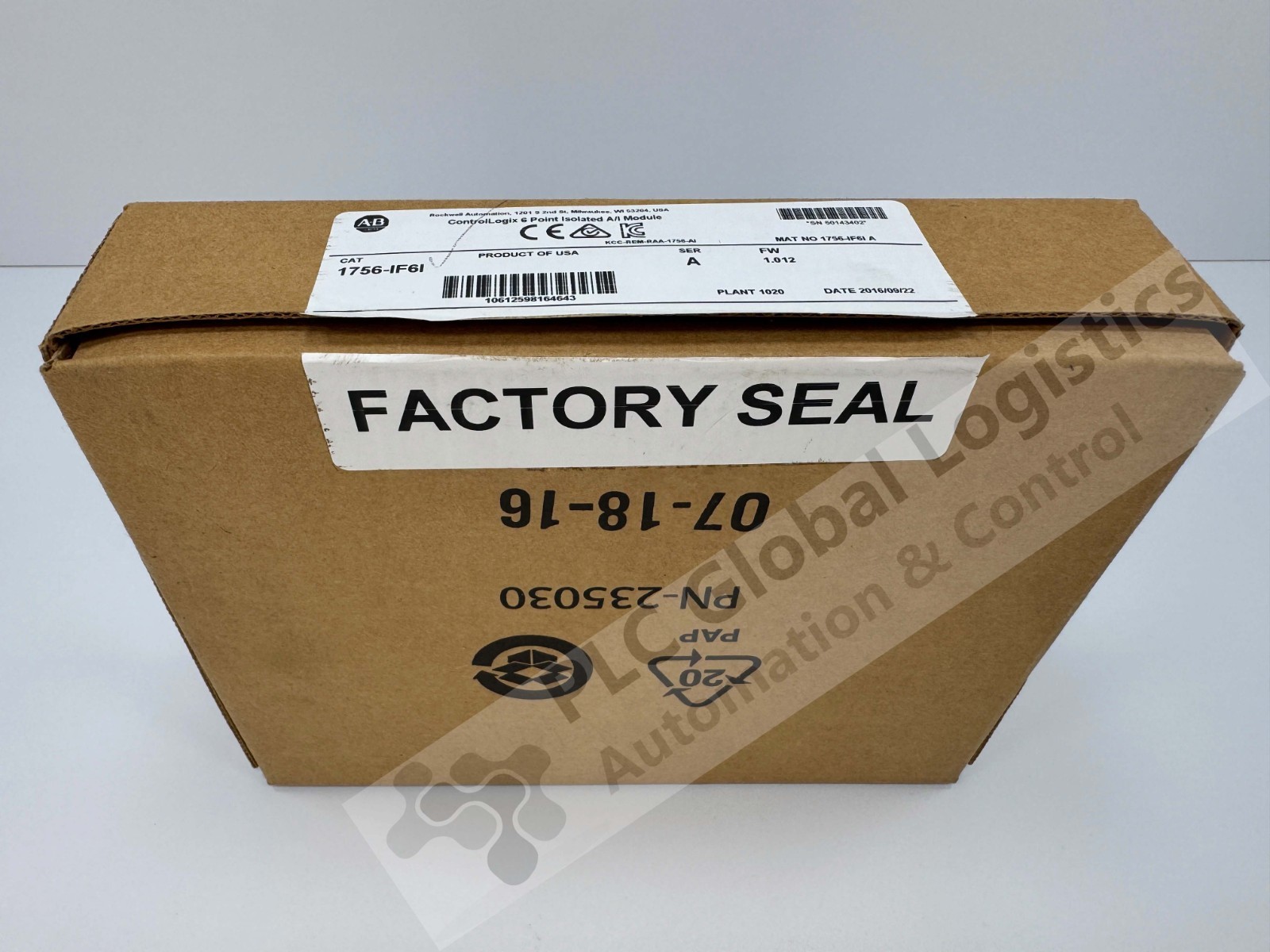 Sealed Allen Bradley 1756-IF6I /A ControlLogix Analog Input Module Current/Volt
