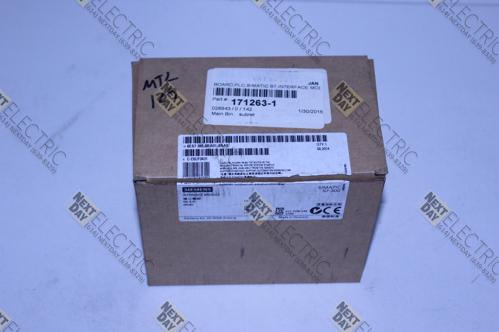 Siemens, 6ES7 365-0BA01-0AA0, Interface Module Simatic PLC S7-300 OEM Germany