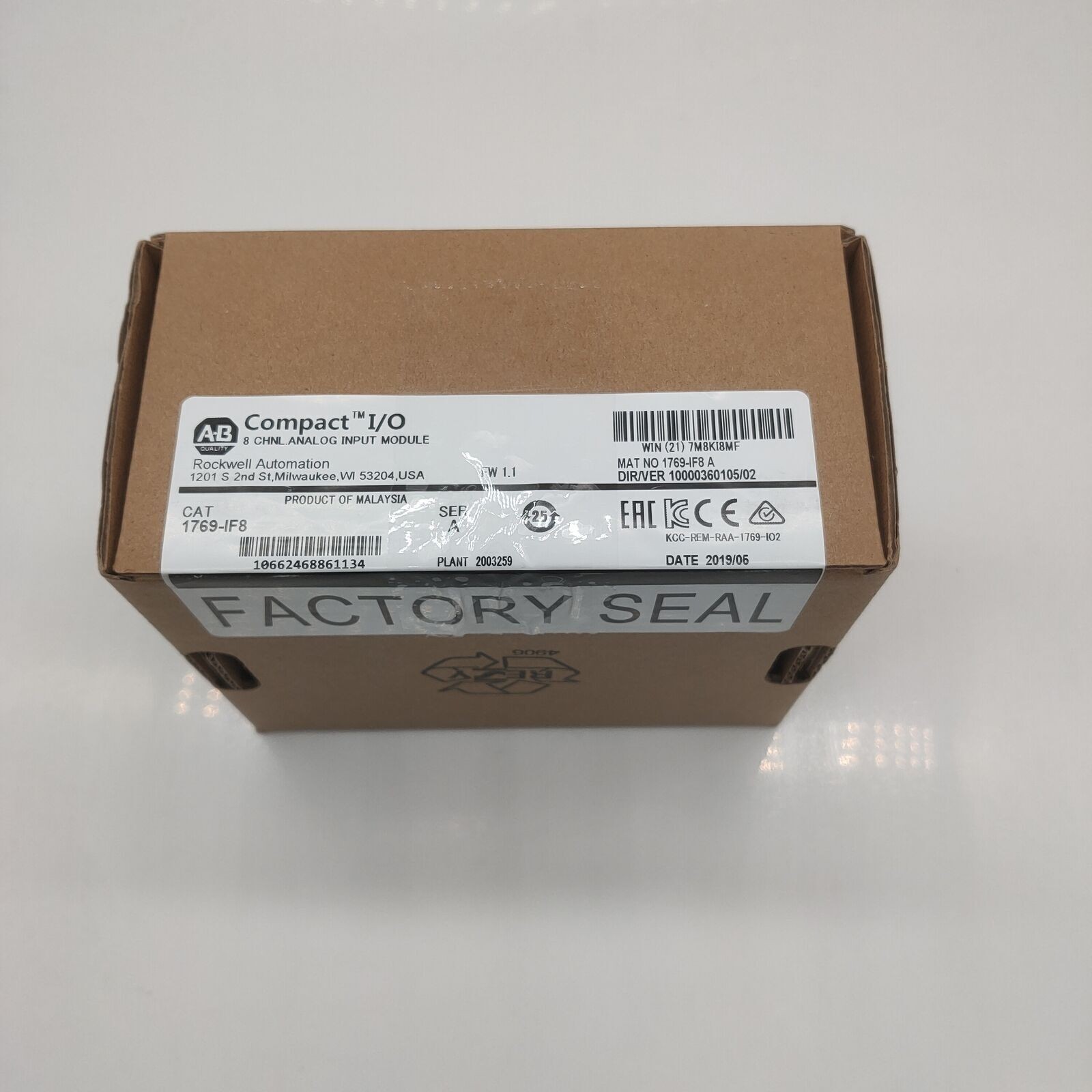 AB 1769-IF8 CompactLogix 8 Pt Analog Input Module 2022 New 1769IF8 TX
