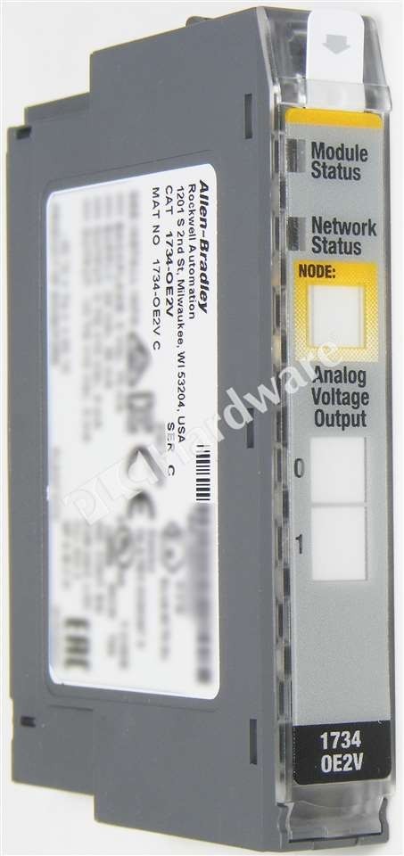 Open Pre-owned Allen Bradley 1734-OE2V Ser C POINT I/O 2-Ch Analog Output Module