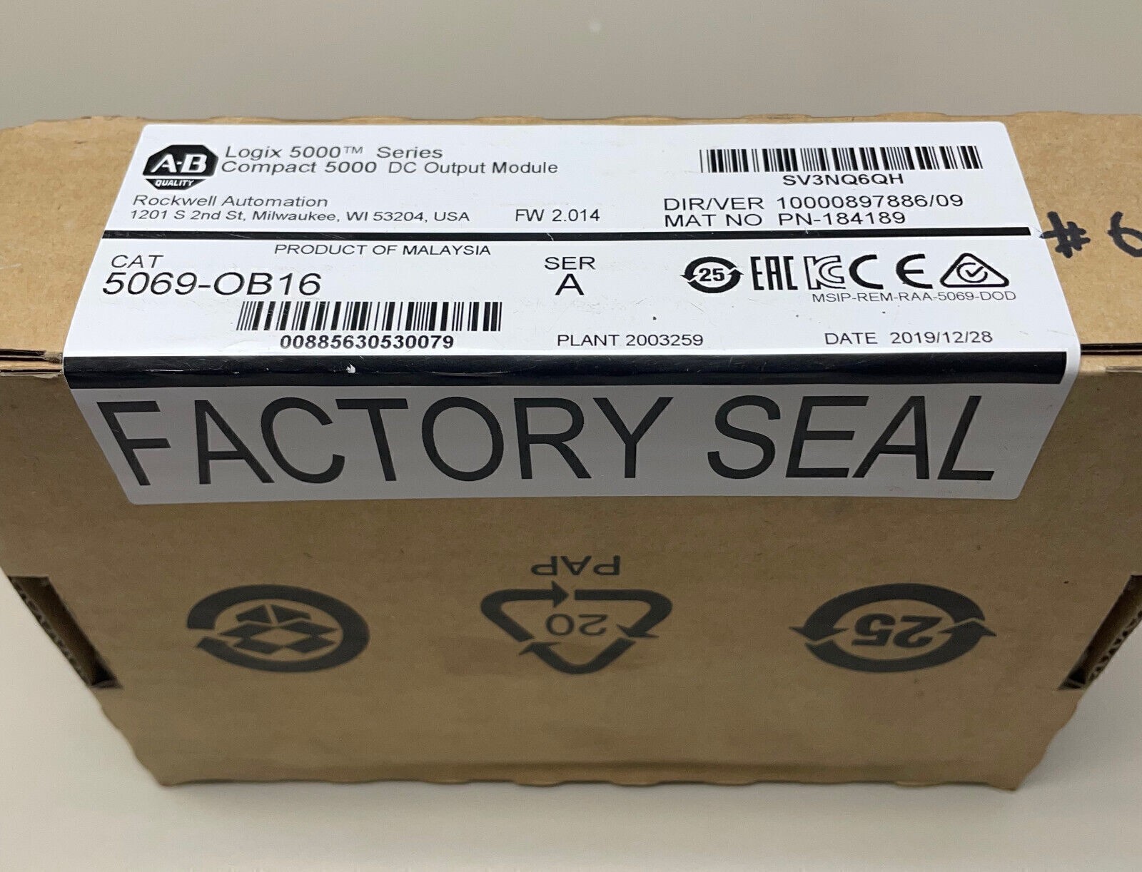 Unbrand 5069-OB16 Logix Compact 5000 DC I/O Input Module NEW Sealed