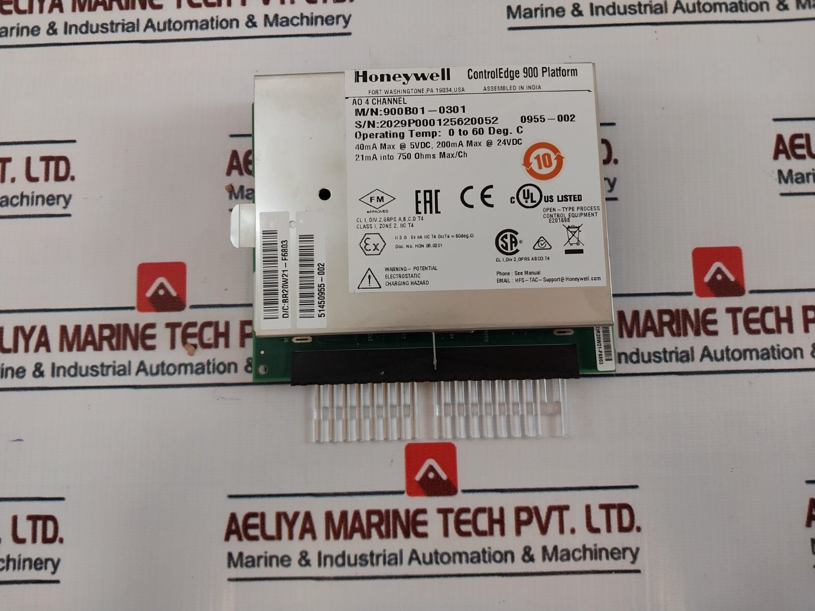 Honeywell 900B01-0301 Controledge 900 Platform 4 Channel Analog Output
