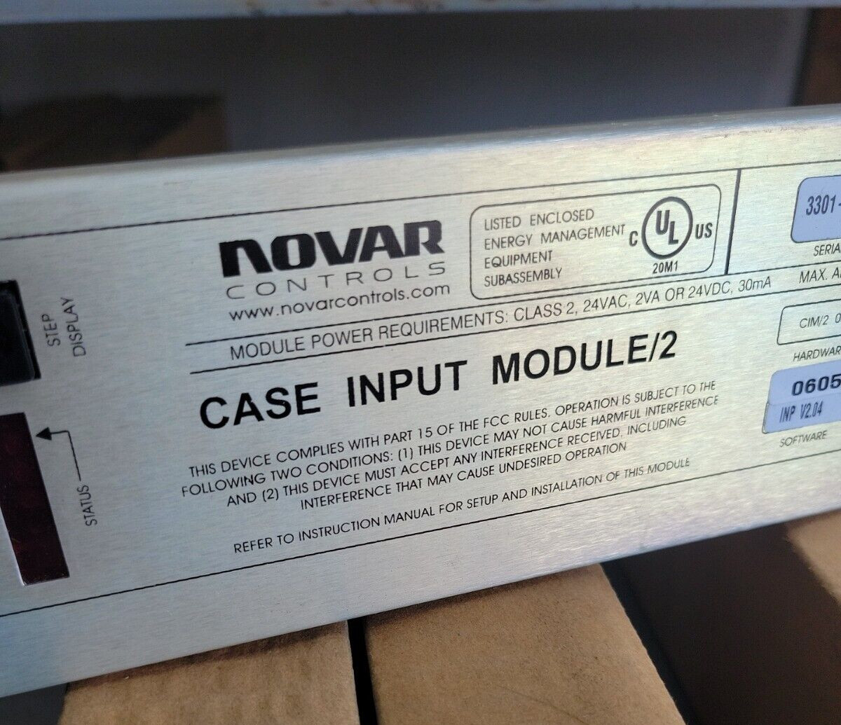 ( 1 ) Novar Controls 733030100 Module/2 3301-0605-2517 30mA – New Old Stock