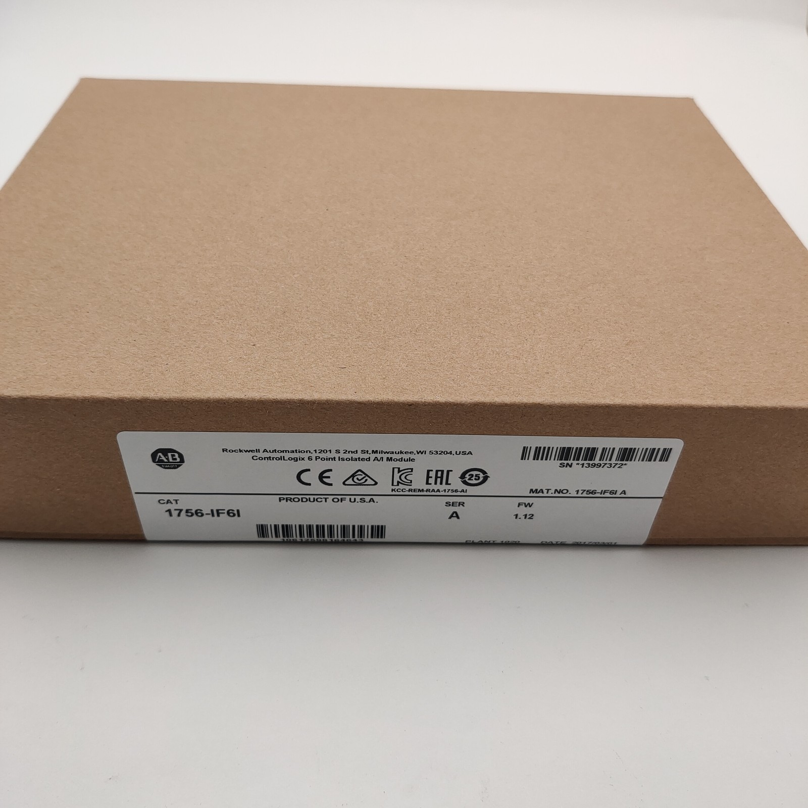 New Sealed AB 1756-IF6I/A ControlLogix 6 Point Isolated A/I Module 1756IF6I serA