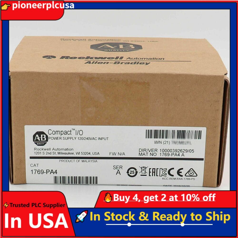 New AB 1769-PA4 SER A CompactLogix Power Supply Module 1769PA4 US Free Tax