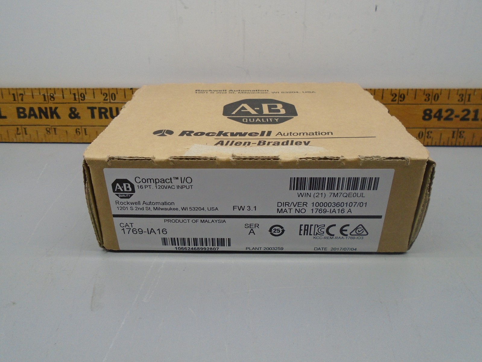 New old Stock Allen Bradley 1769-IA16 Compact I/O AC Input 1769-1A16 N240