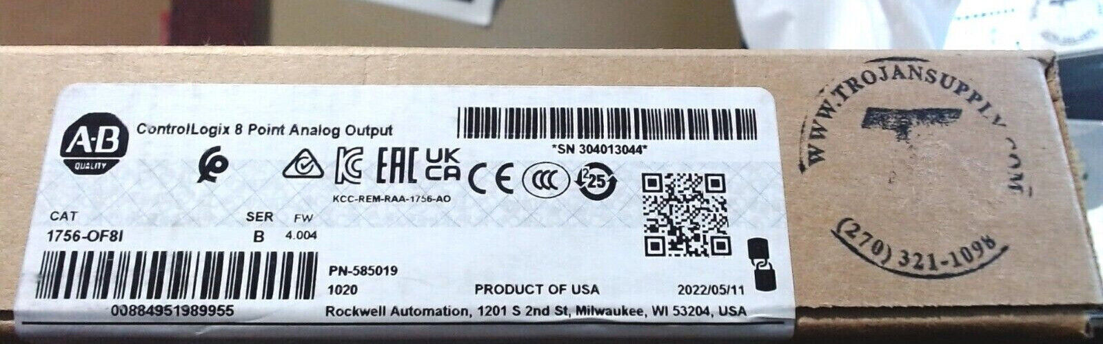 1PC NEW PLC 1756-OF8I Control Logix 8 Point Analog Output – 1756-OF8I US