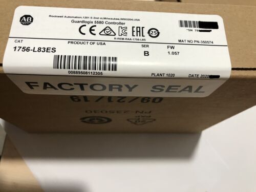 New Unbrand 1756-L83ES Guardlogix 5580 Controller Ser B FW 1.057