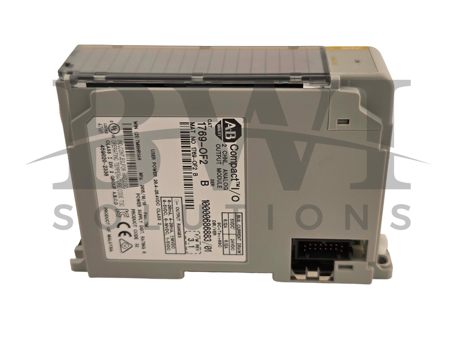 NEW Allen Bradley 1769-OF2 /B CompactLogix 2-CHNL Analog Output Module 1769OF2