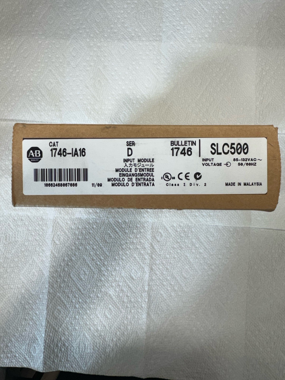 Allen Bradley 1746-IA16 SER D Input Module – Brand New!