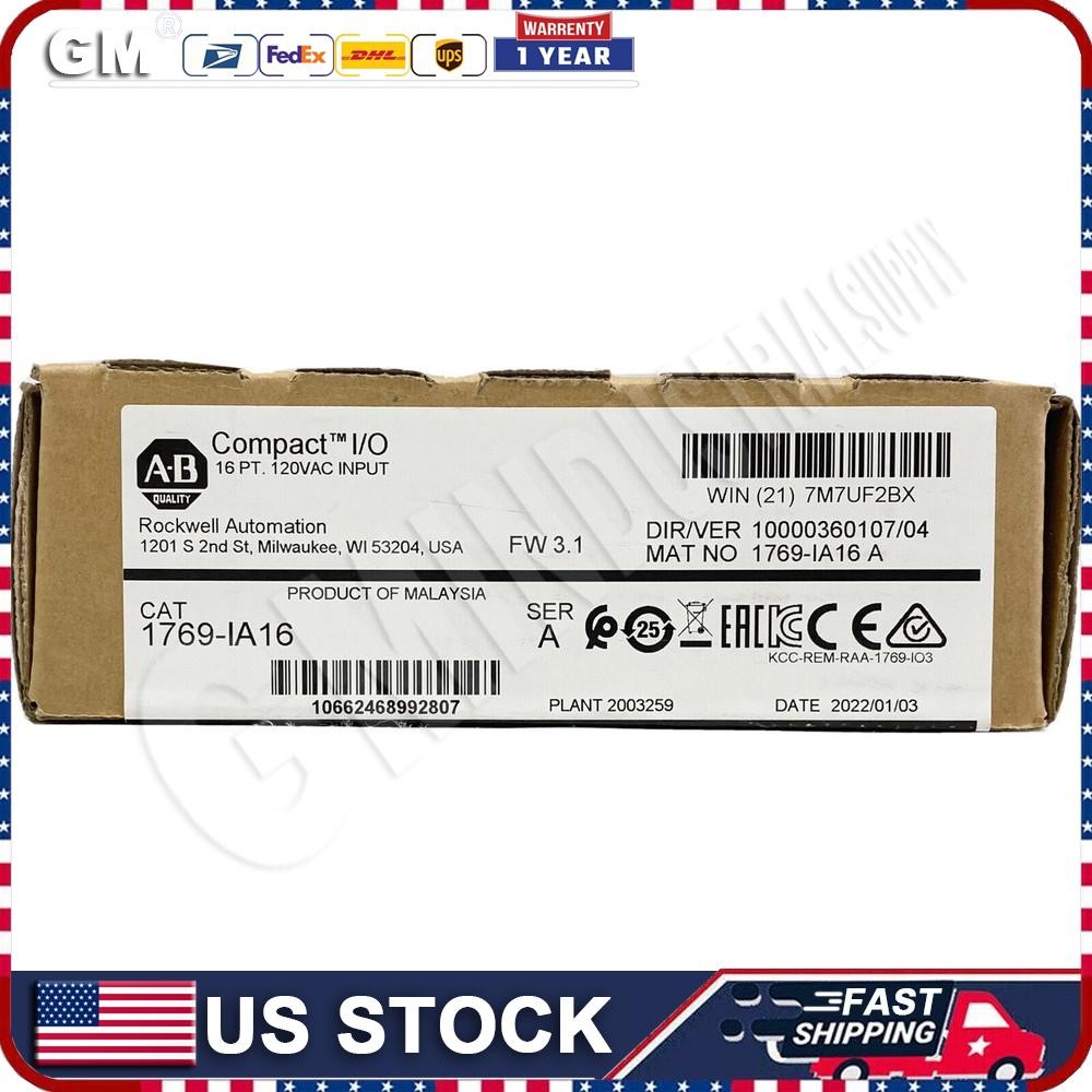 New Allen Bradley 1769-IA16 CompactLogix 16pt 120VAC Input SER A US Free Tax