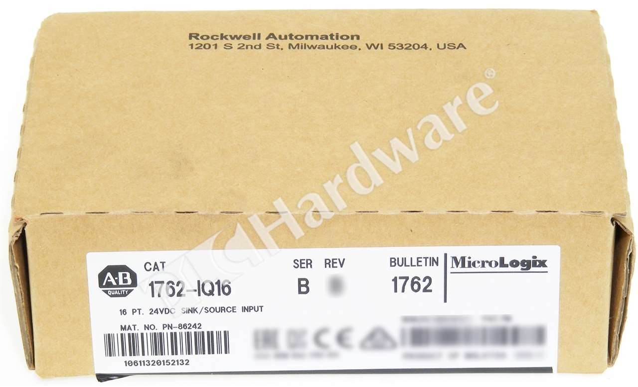 Open Pre-owned Allen Bradley 1762-IQ16 /B MicroLogix 1200 16-Ch 24V Input Module