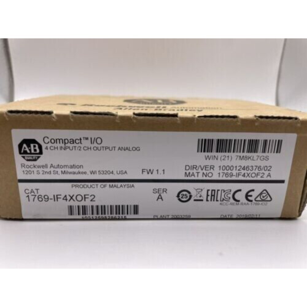 New Sealed AB 1769-IF4FXOF2F CompactLogix I/O Module 1769IF4FXOF2F US Free Tax