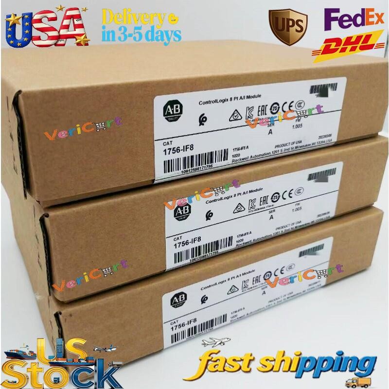 NEW AB 1756-IF8 ControlLogix Analog Input Module Current/Voltage US Free Tax