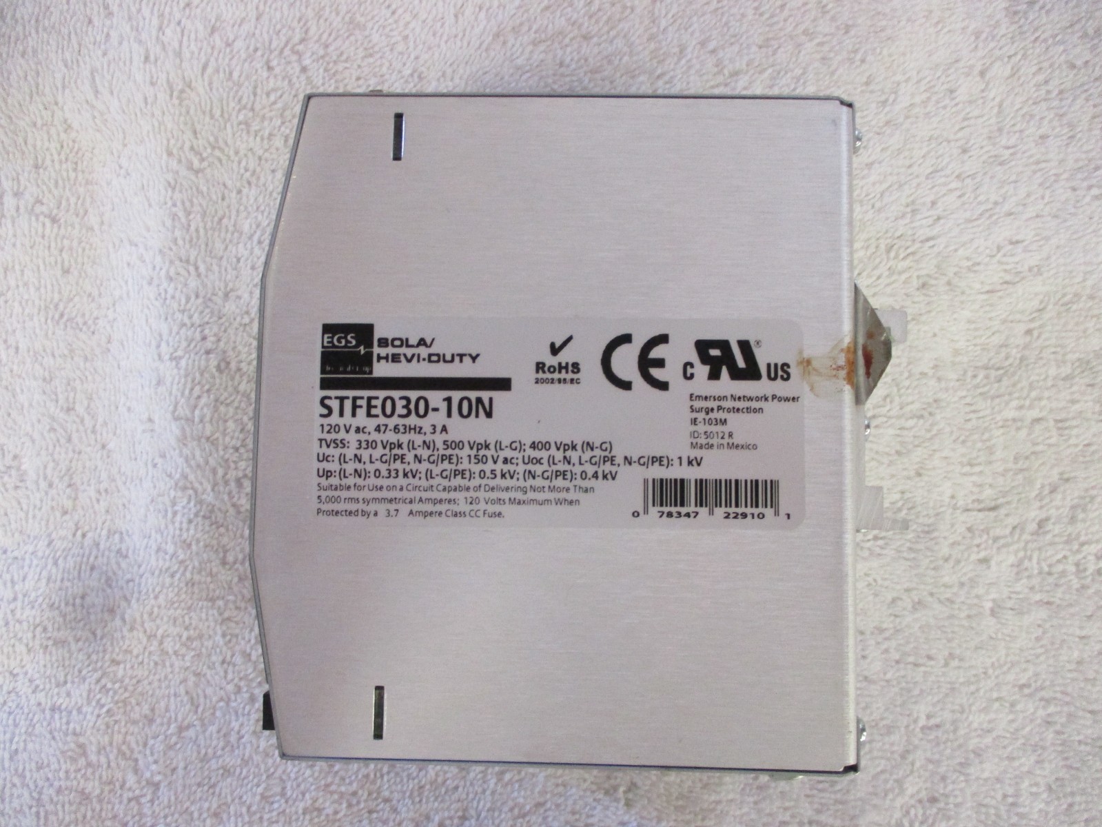 SOLA/HEVI-DUTY EGS Active Tracking Filter STF Elite Series STFE030-10N