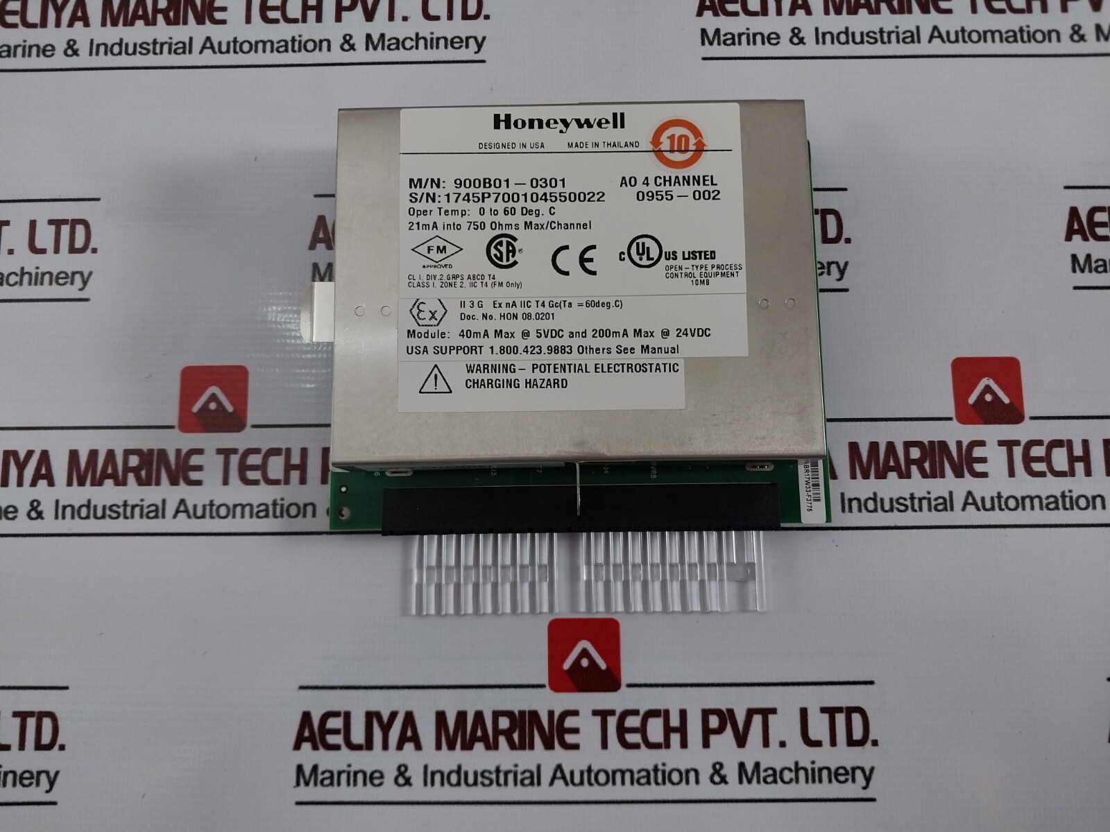 Honeywell 900B01-0301 4-Point Analog Output Module HC900 Controller 24VDC, 94V-0