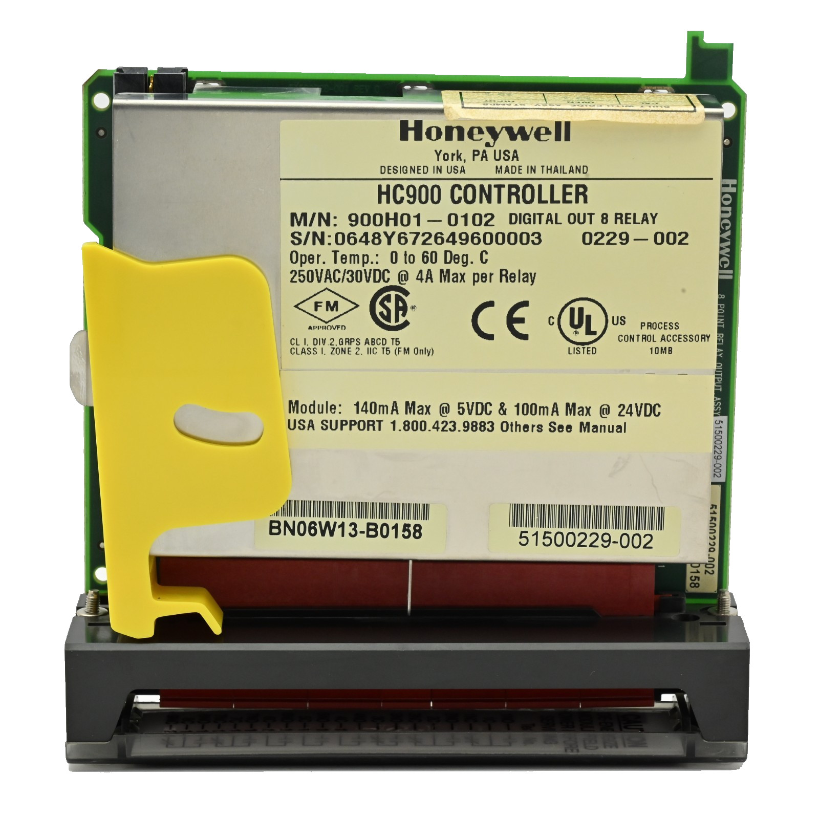 Honeywell 900H01-0102 HC900 Controller Digital Out 8 Relay 51500229-002