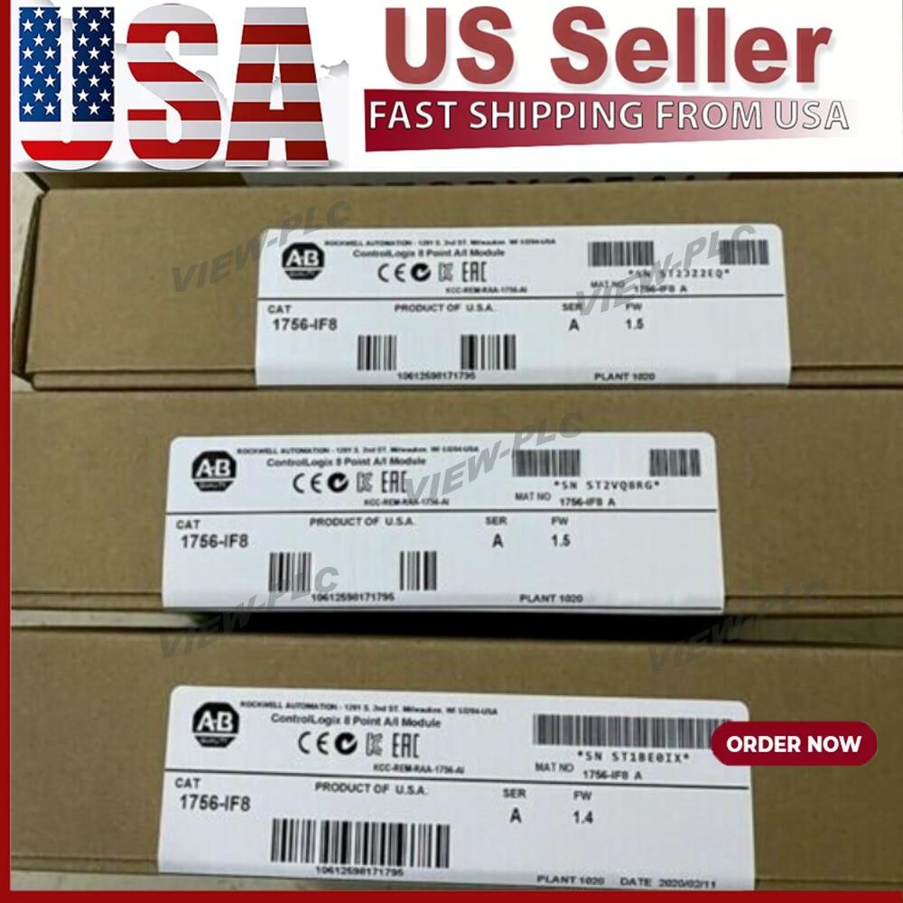 Sealed Allen-Bradley 1756-IF8 /A ControlLogix Point A/I Module US Free Tax
