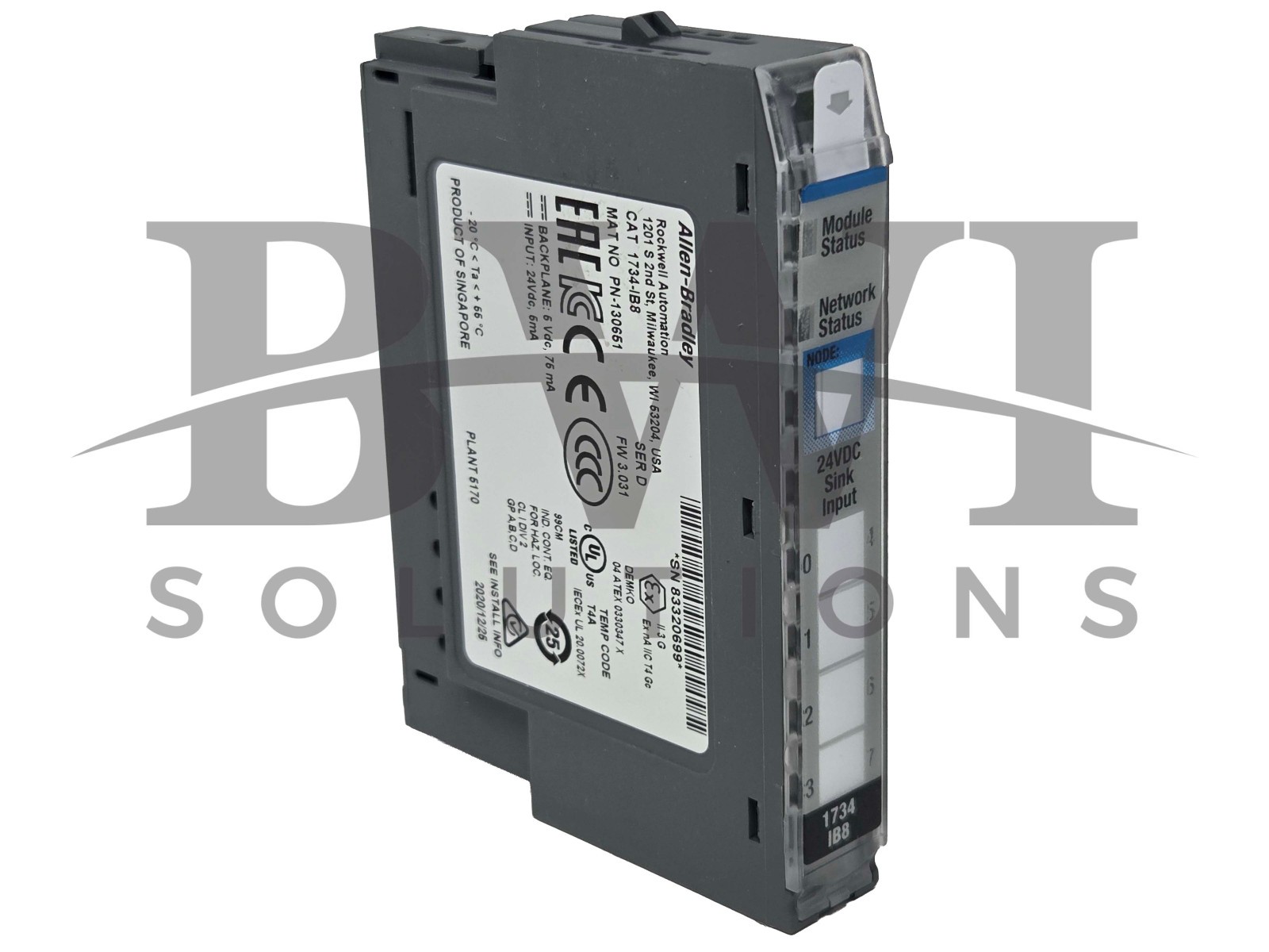 NEW Allen Bradley 1734-IB8 /D Point I/O Digital 8Point Sink Input Module 1734IB8