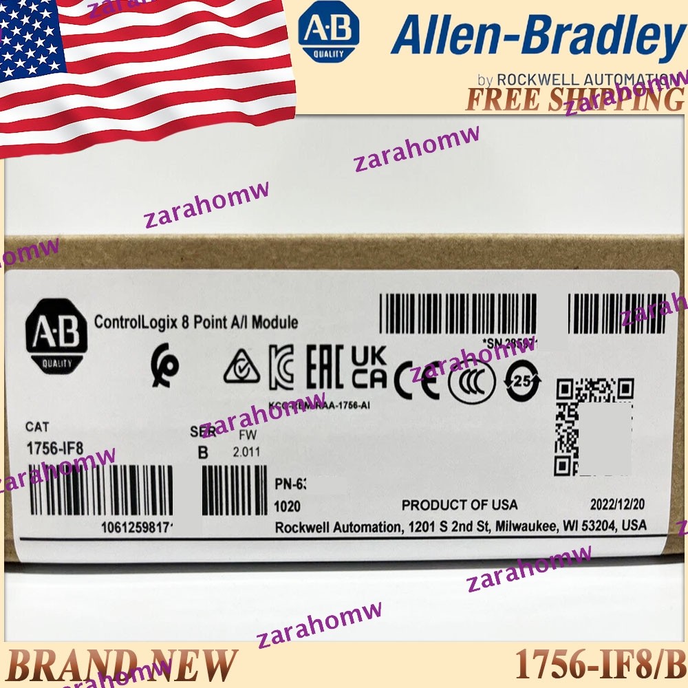 Original Sealed AB 1756-IF8/B ControlLogix 8Point A/I Module 1756 IF8 serB US