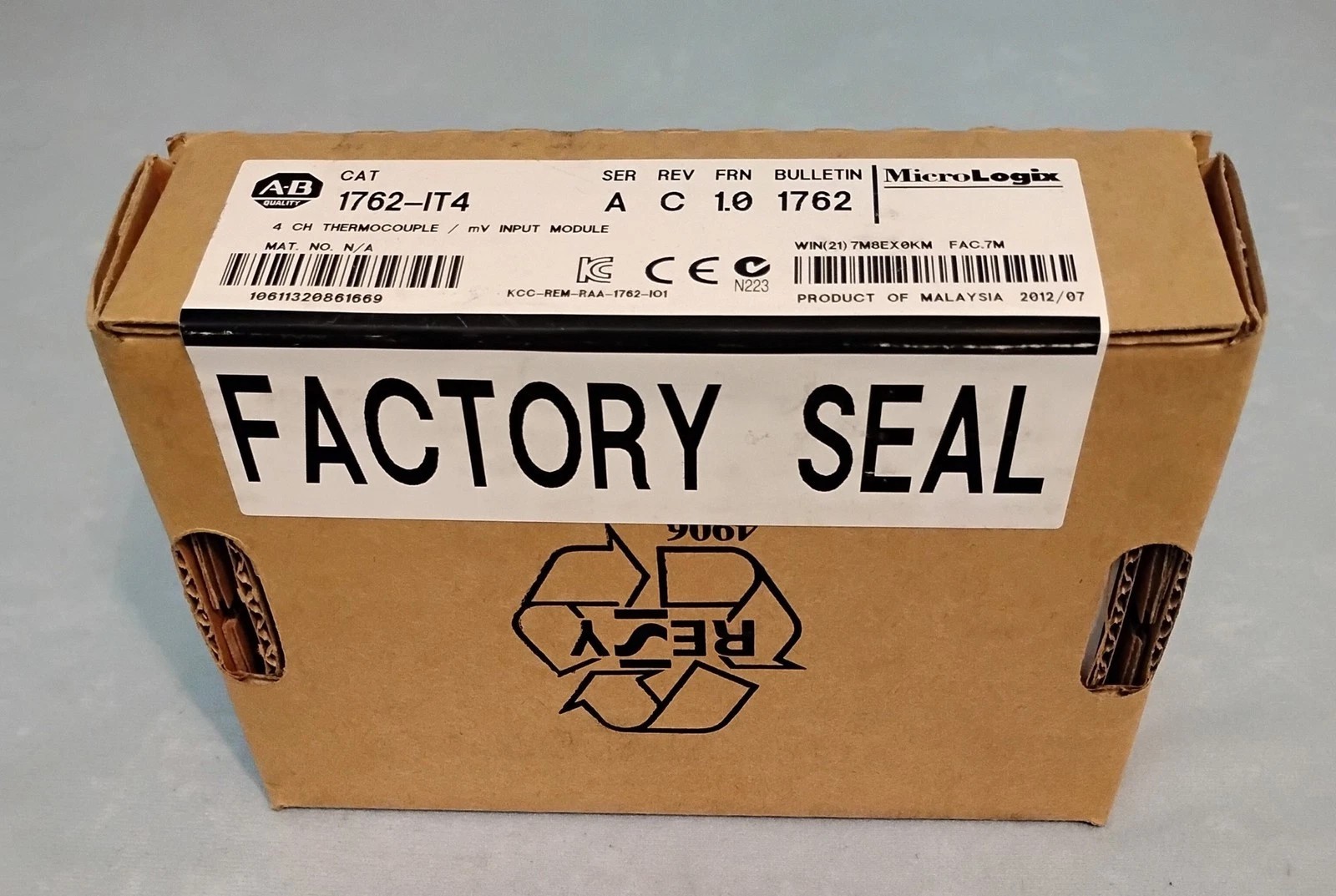 New Factory Sealed AB 1762-IT4/A MicroLogix Input Module 1762IT4 serA Free Ship