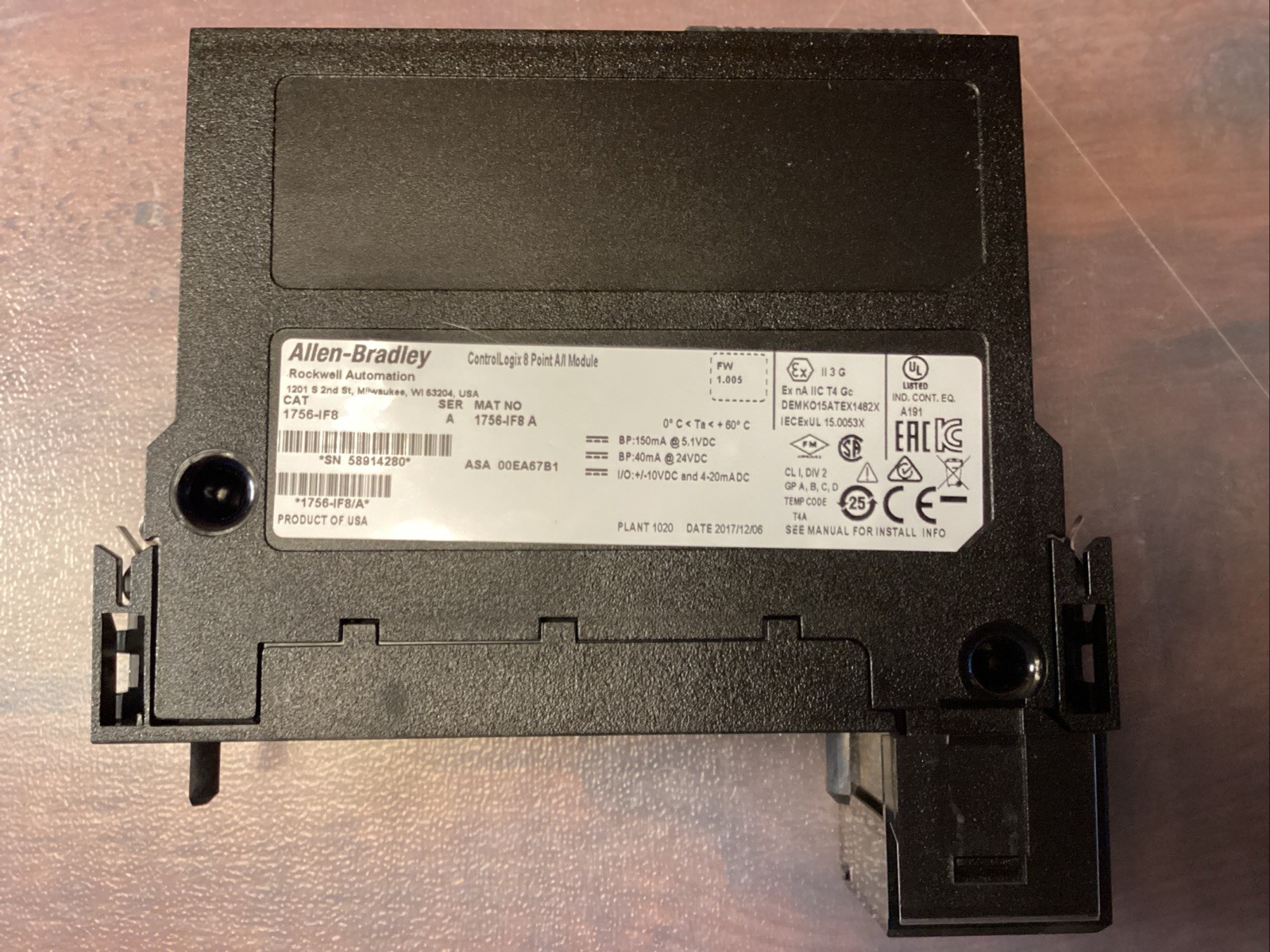 Allen-Bradley 1756-IF8 ControlLogix Analog Input Module