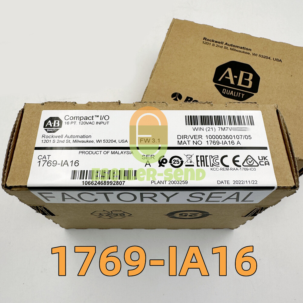 Allen-Bradley 1769-IA16 SERA CompactLogix 16 Pt 120VAC D/I Module PLC New Sealed