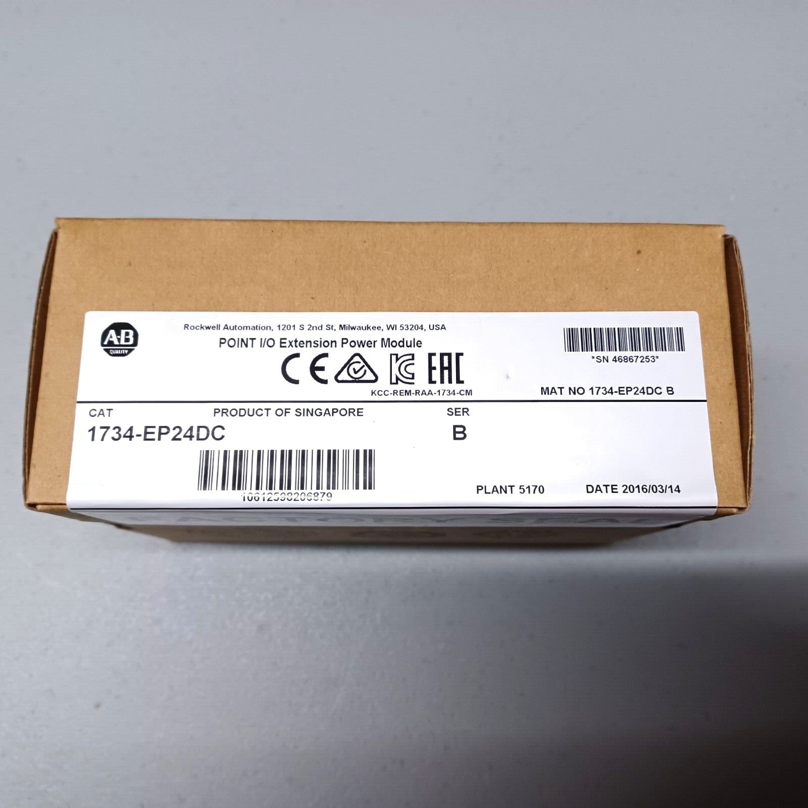 New in Box AB 1734-EP24DC/B POINT I/O Extension Power Module 1734EP24DC serB 1PC
