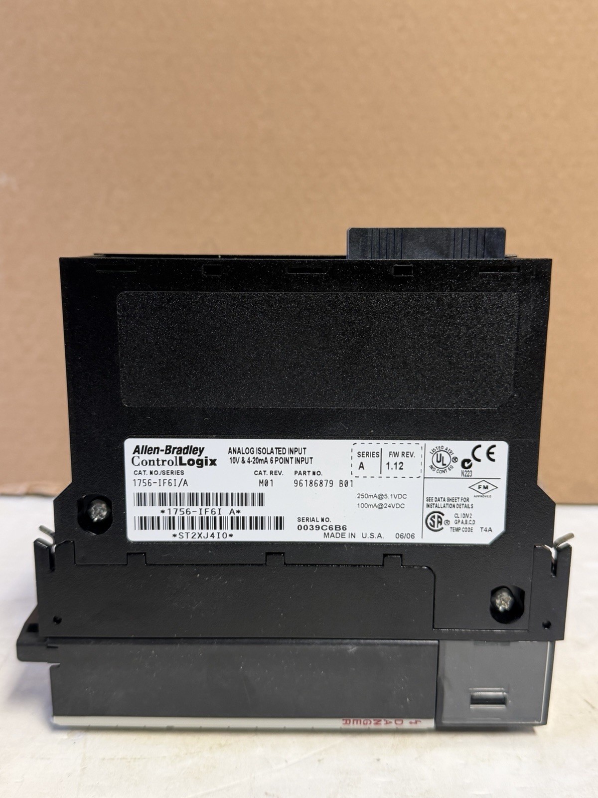 Allen Bradley 1756-IF6I ControlLogix Analog Input 6-Ch Isolated Module Ser A