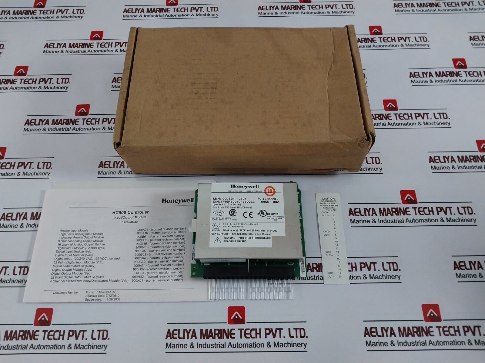 Honeywell 900B01-0301 4-Point Analog Output Module HC900 Controller 24VDC, 94V-0