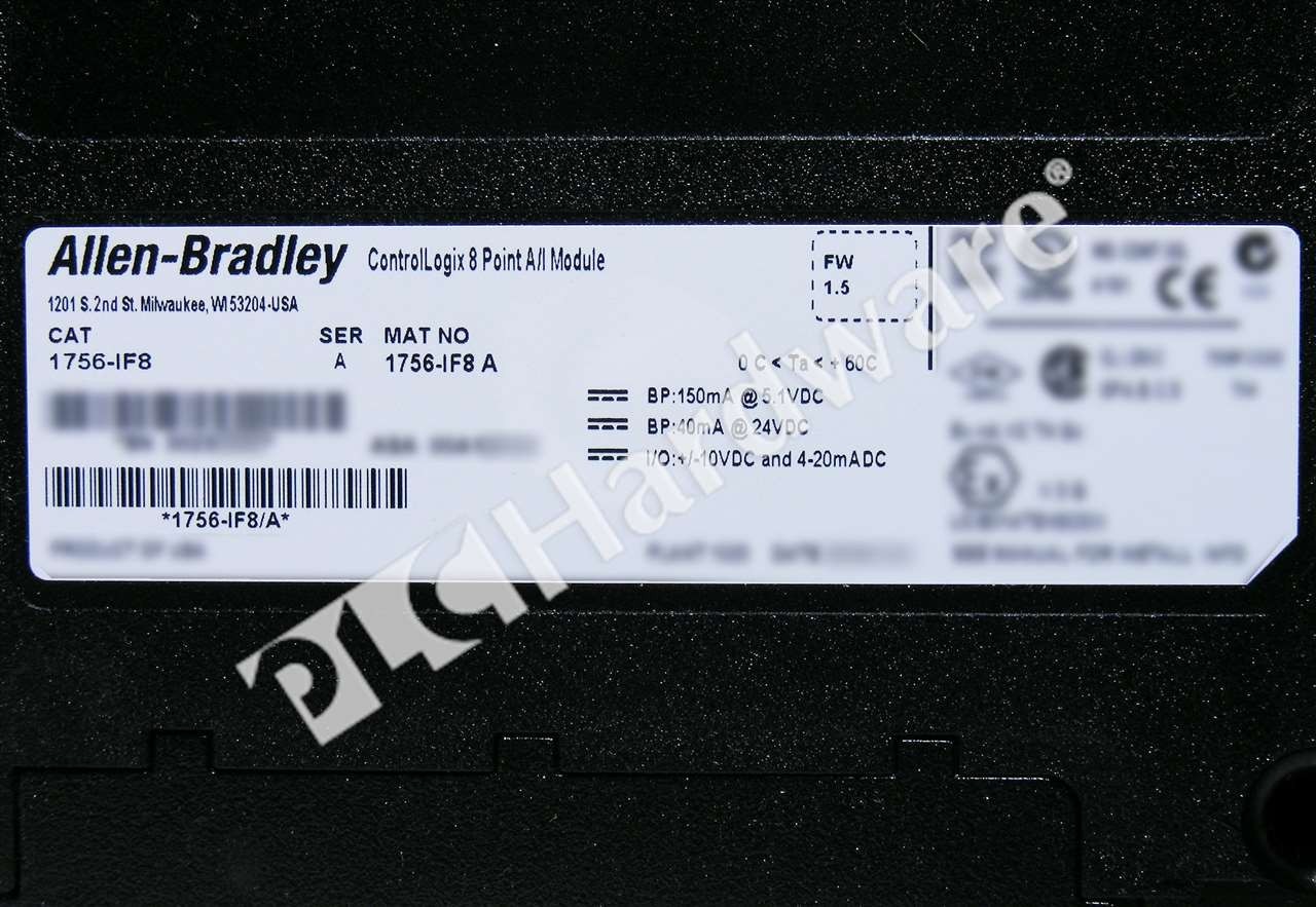 Open Pre-owned Allen Bradley 1756-IF8 /A ControlLogix 8-Ch Analog Input Module