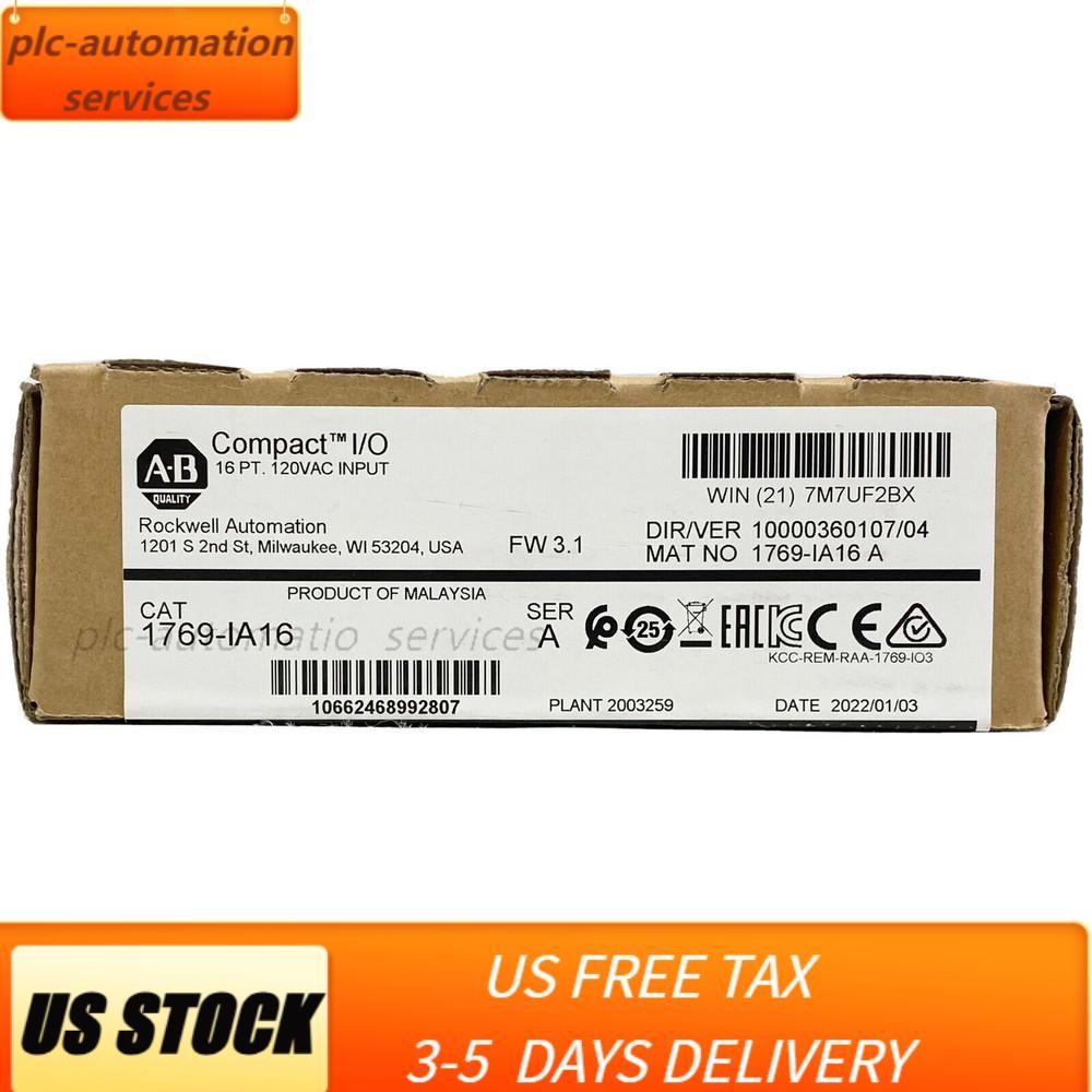 New Allen Bradley 1769-IA16 CompactLogix 16pt 120VAC Input SER A US Free Tax