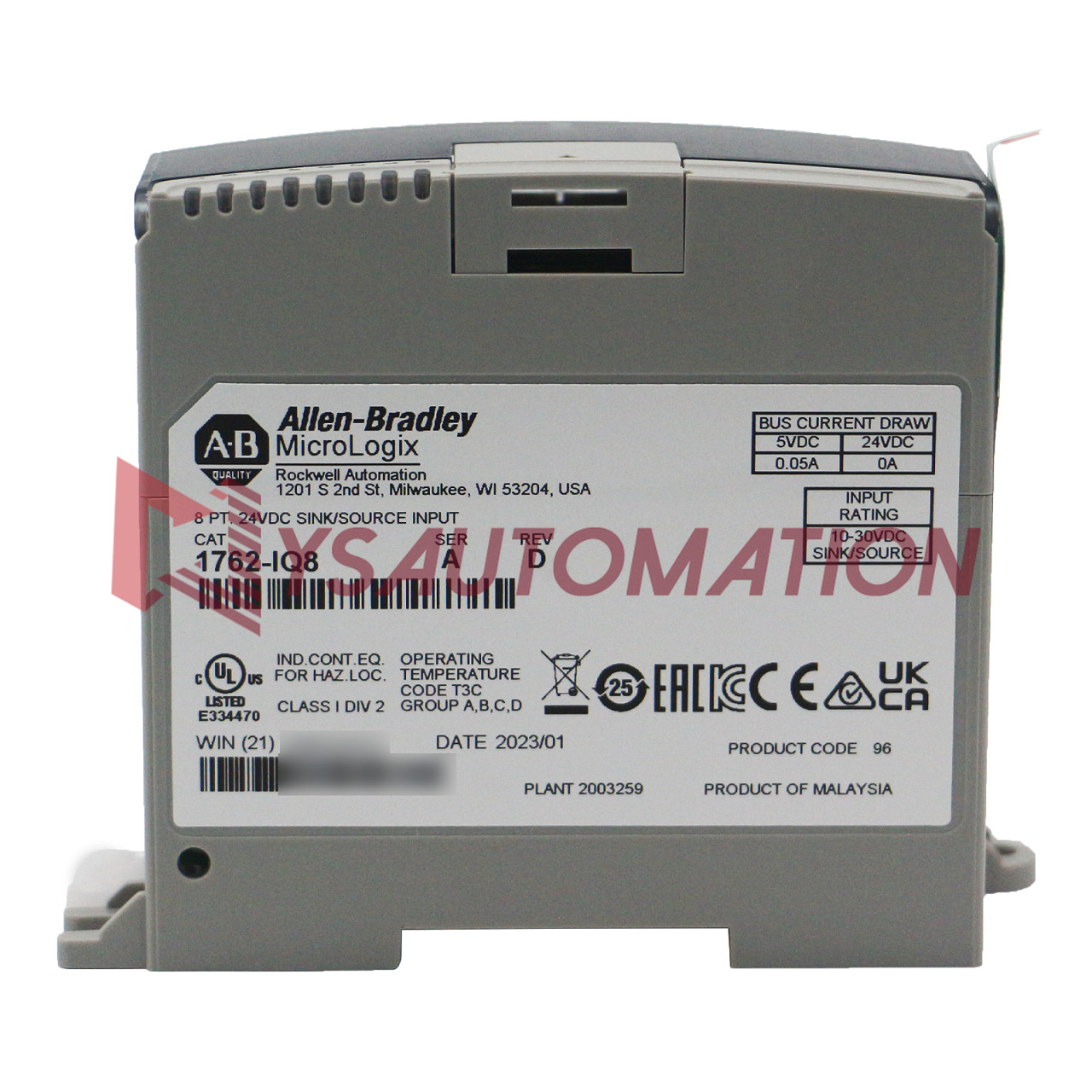 Branded OEM Allen-Bradley 1762-IQ8 MicroLogix 1200 Discrete Input Module