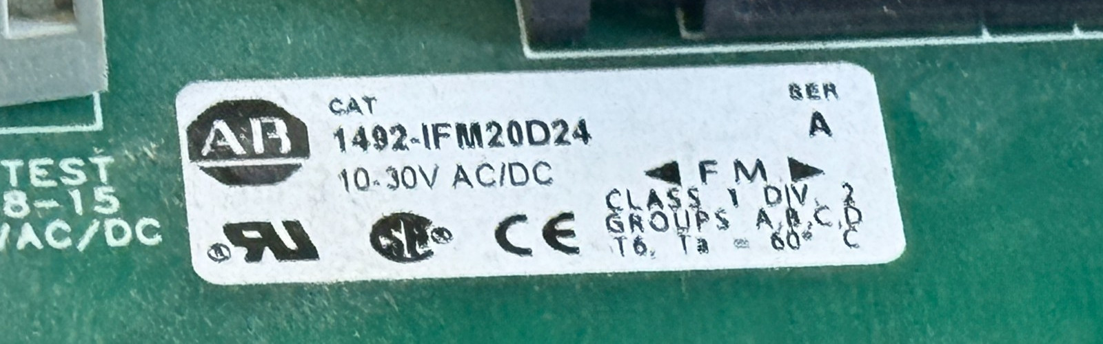 USED Allen Bradley 1492-IFM20D24 SER. A Module
