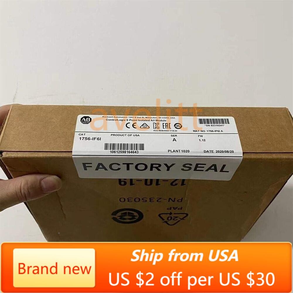 New Sealed AB 1756-IF6I Controllogix Analog Isolated Input Module US Free Tax