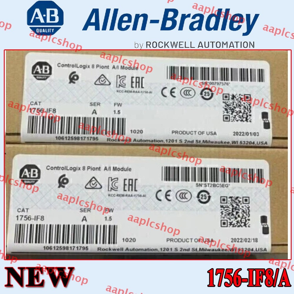 New Factory Sealed for AB 1756-IF8 SER A Controllogix 8 Point A/I Module 1756IF8